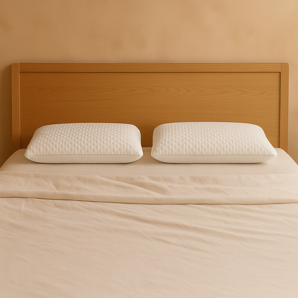 Almohada viscoelástica Firmeza media +18 cm, mayor volumen y complexión fuerte