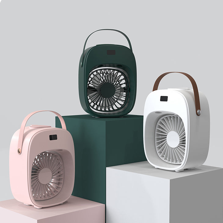 Ventilador humidificador portátil. Color rosa. - Oma Home