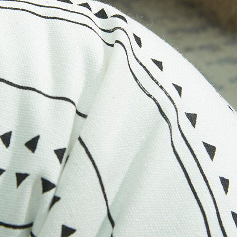 Funda de cojín étnico de rayas con borlas - Oma Home