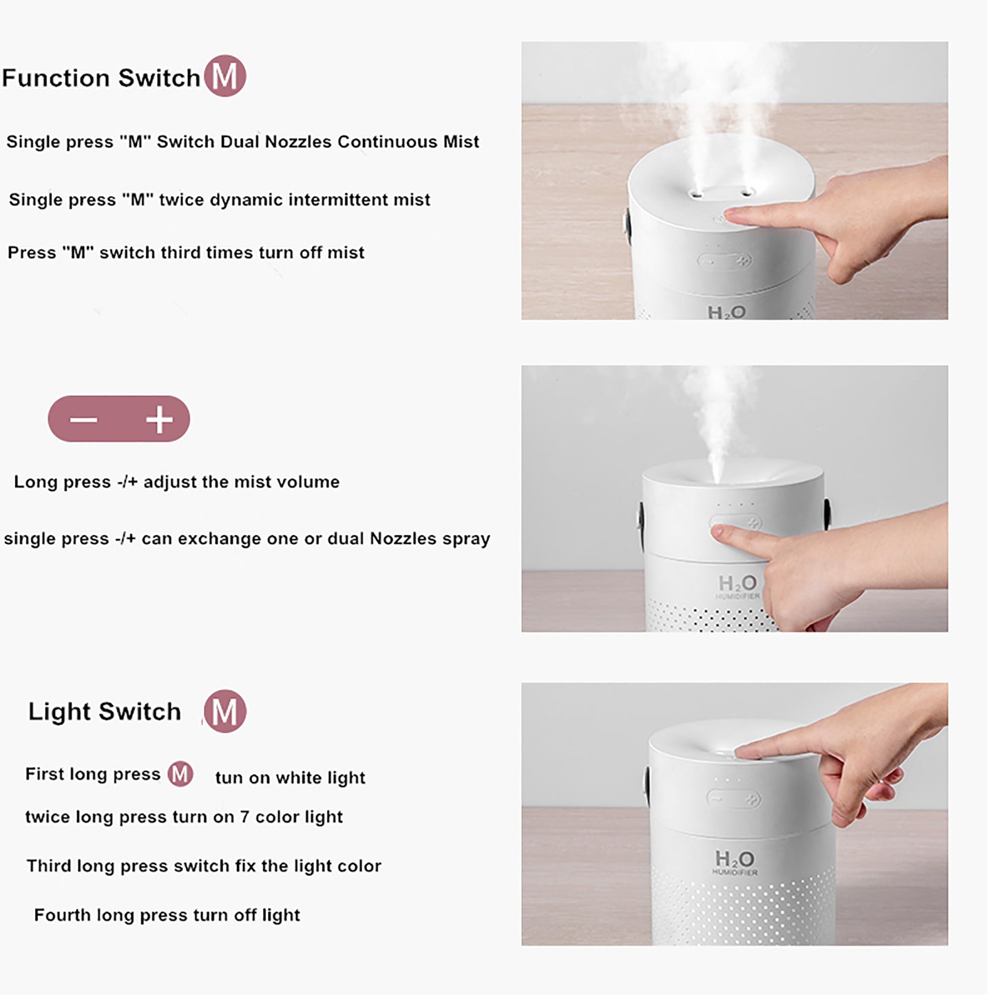 Humidificador Portátil Cylinder. Color Verde. - Oma Home