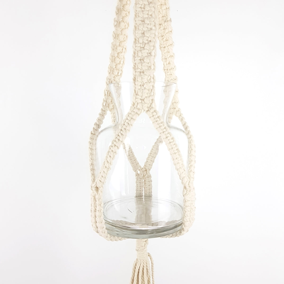 Extended hanging planter with diamond pattern. - Oma Home