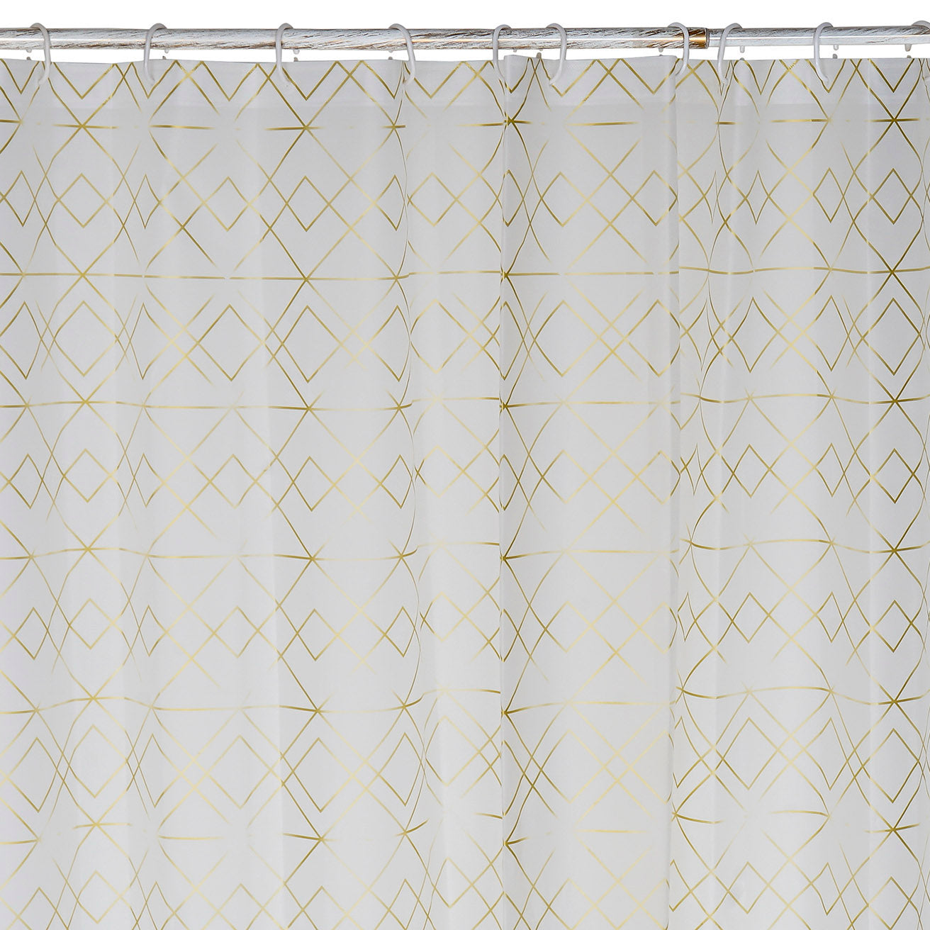 Cortina de baño. Geométrico gold. - Oma Home