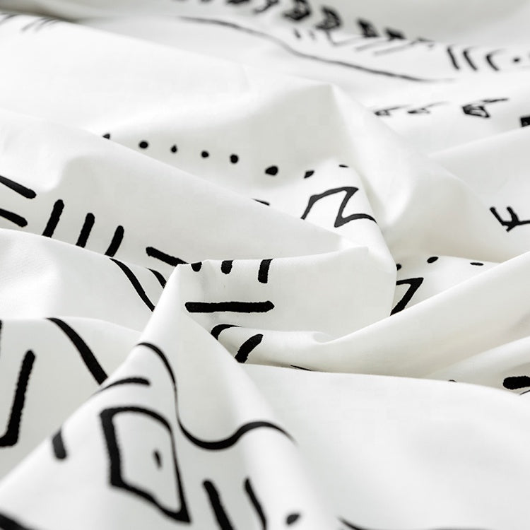 Funda nórdica reversible con estampado étnico, 100% Algodón - Oma Home