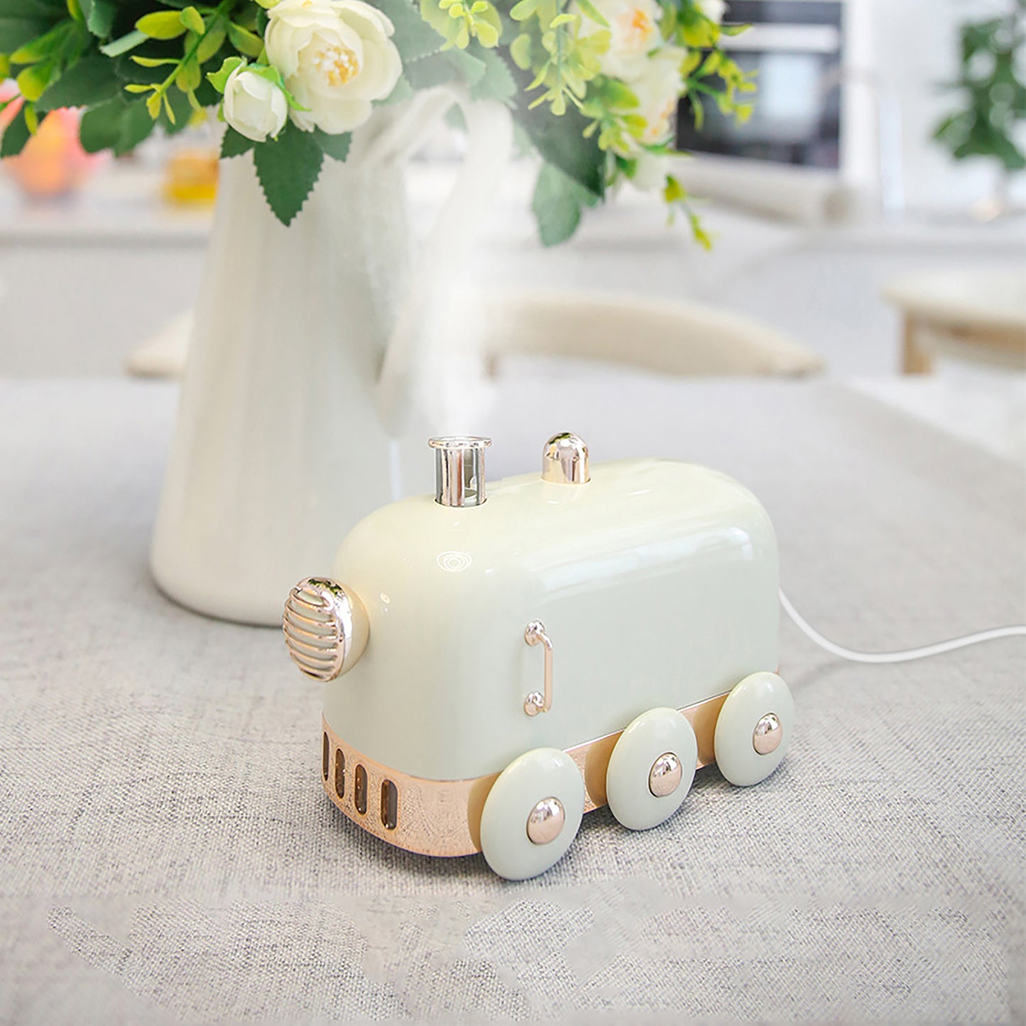 Humidificador Train. Color Verde agua. - Oma Home