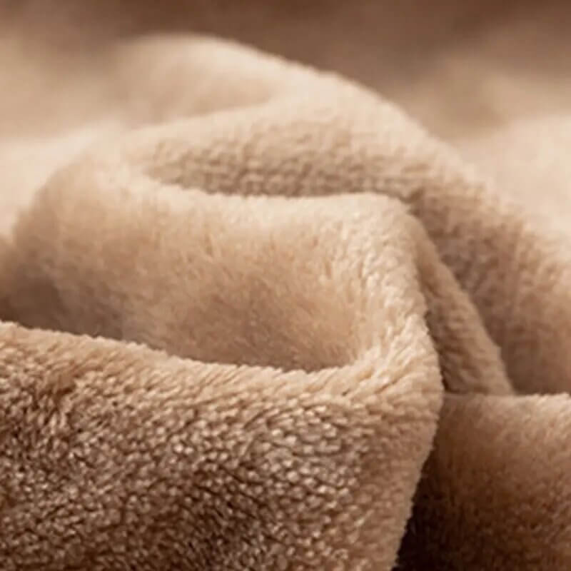 Manta polar beige para sofá y cama, grande y tacto suave.