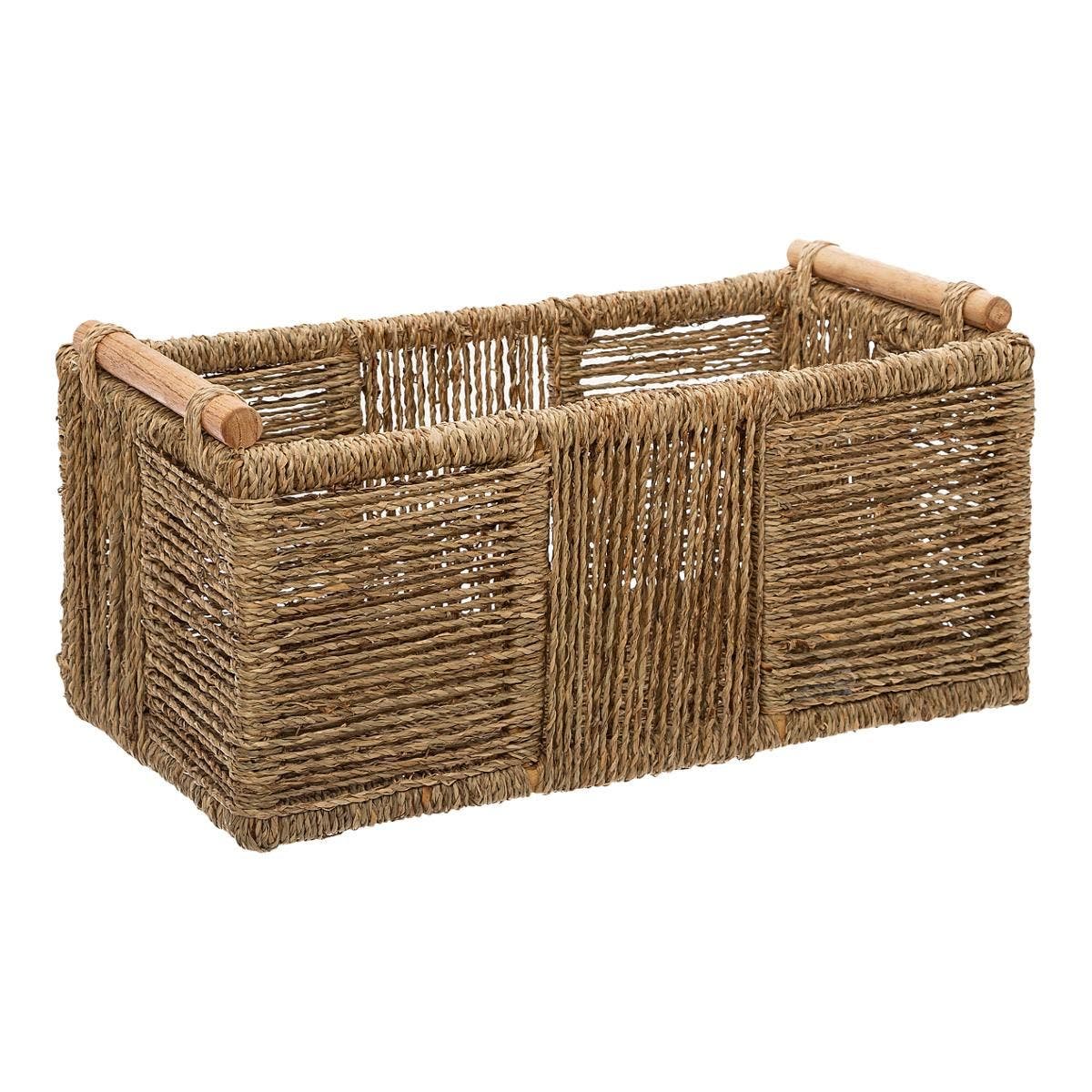 Cesta tipo caja, de cuerda. - Oma Home