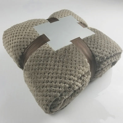 MANTA POLAR LISA. Color Visón. - Oma Home