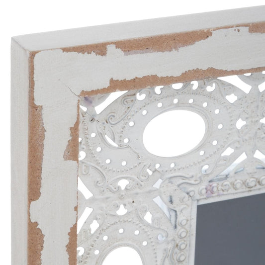 Marco de fotos 10cm x 15cm. Efecto envejecido. Color blanco - Oma Home