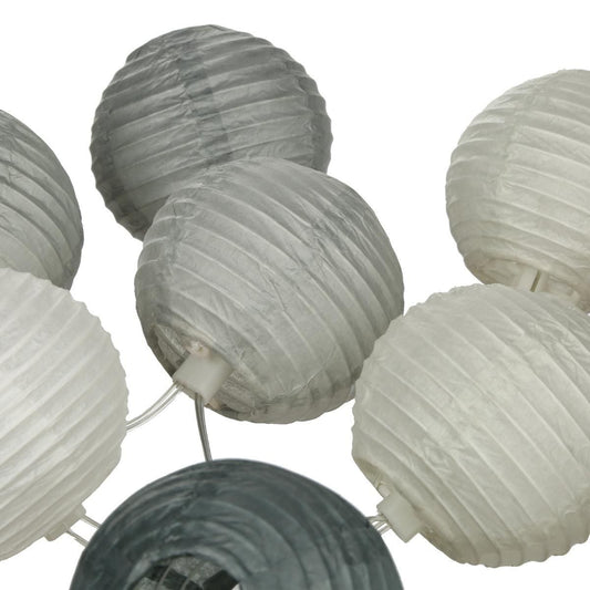 Guirnalda con 10 bolas grises. 120cm - Oma Home