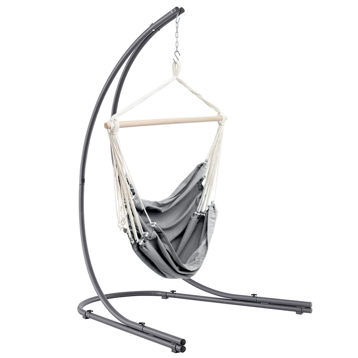 Hamaca individual silla 100cm x 103cm. Color gris - Oma Home