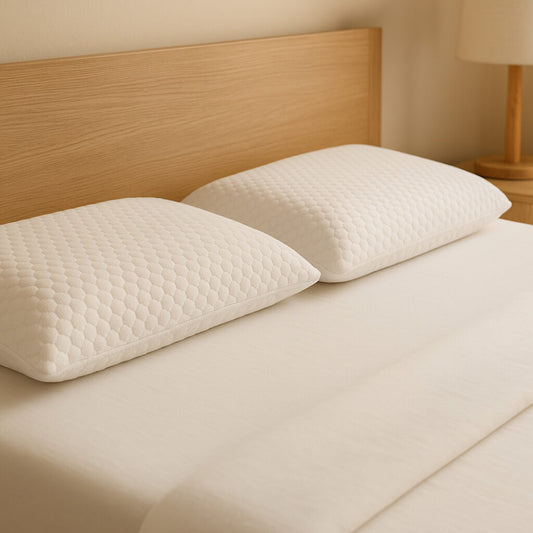 Almohada viscoelástica Firmeza media +18 cm, mayor volumen y complexión fuerte