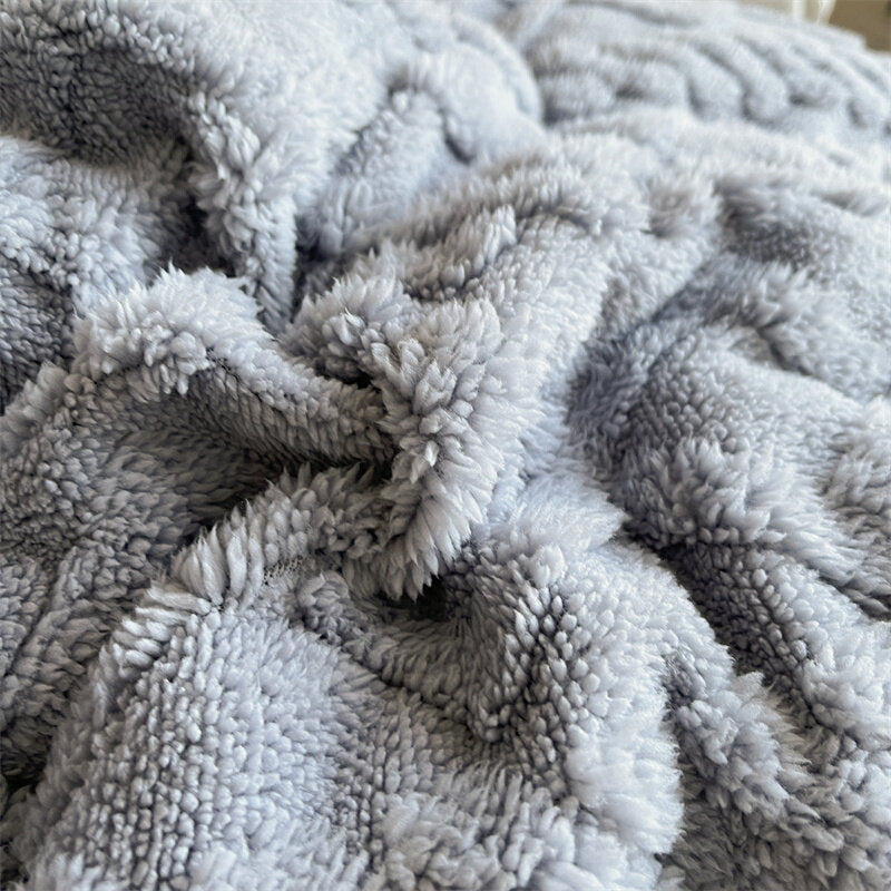 Edredón manta para invierno gris. Abraza la calidez en cada descanso.