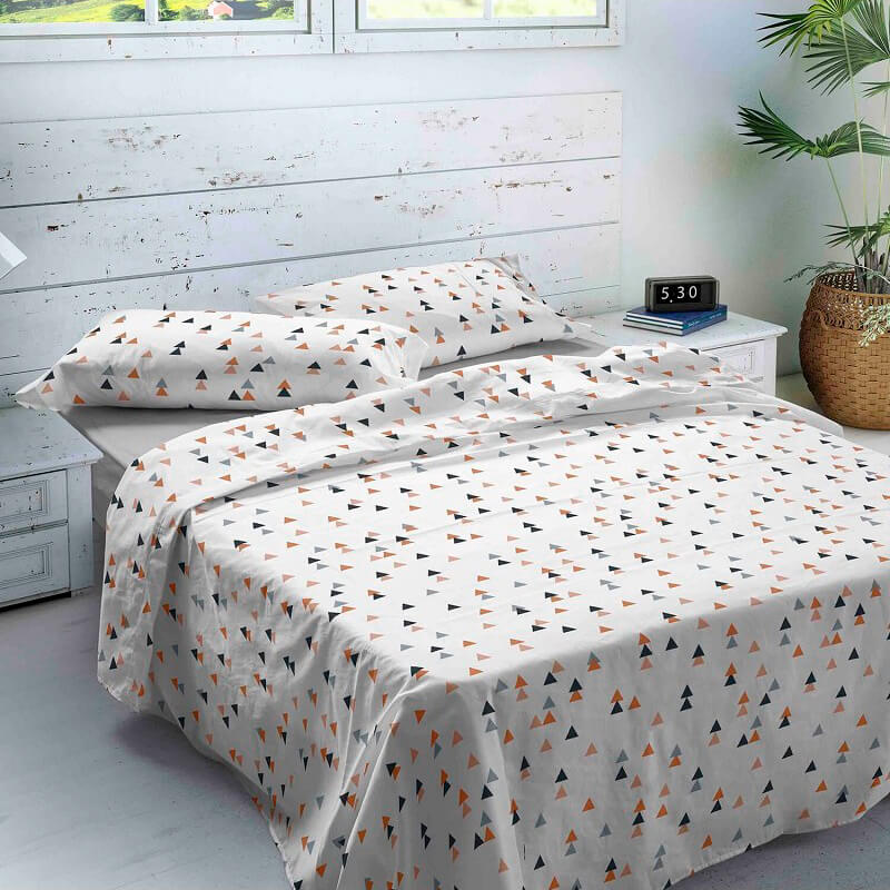 Flower duvet cover with reversible print, 100% Cotton