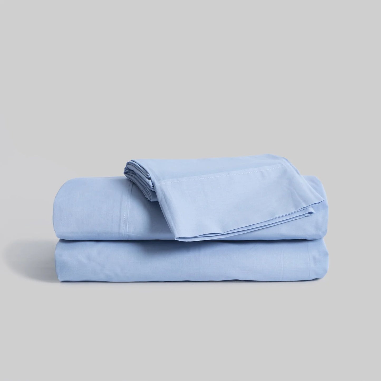 Juego de sábanas 100% Algodón Basic, Color Azul.