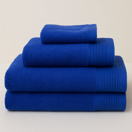 Basic 100% Cotton Bath Towel. Navy Blue.