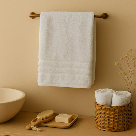 Bath towel 100% Egyptian Cotton. White color.