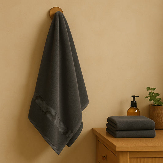 Bath towel 100% Cotton Zero Twist. Mustard color.