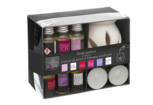 Set quemador de aceite esencial. Floral/Frutal - Oma Home