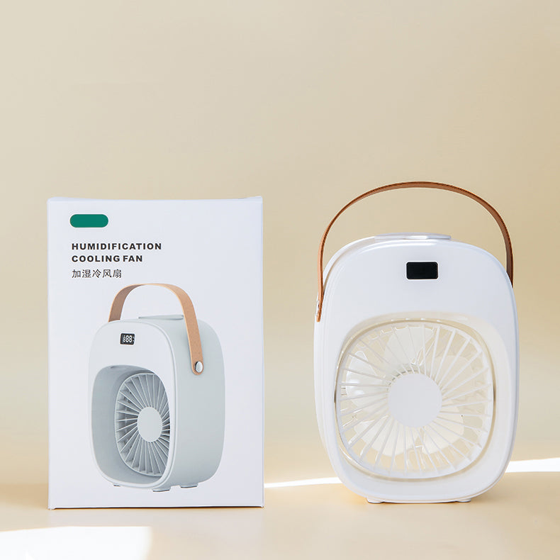 Ventilador humidificador portátil. Color blanco. - Oma Home