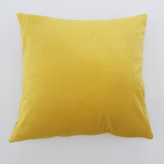 Funda de cojín terciopelo. Color Amarillo. - Oma Home