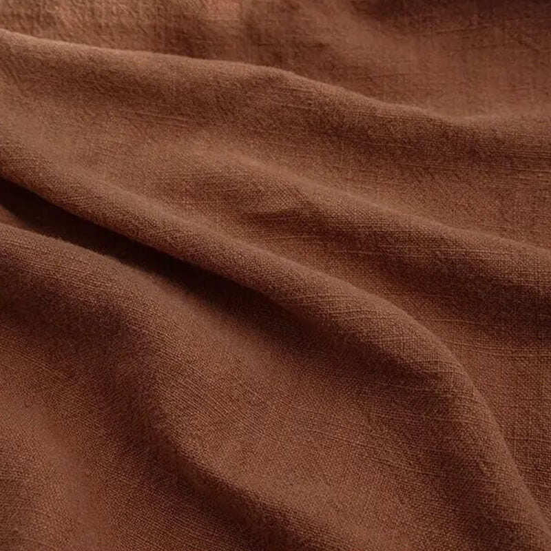 Natural Linen and Cotton cushion cover Terracotta: minimalist elegance for your home.