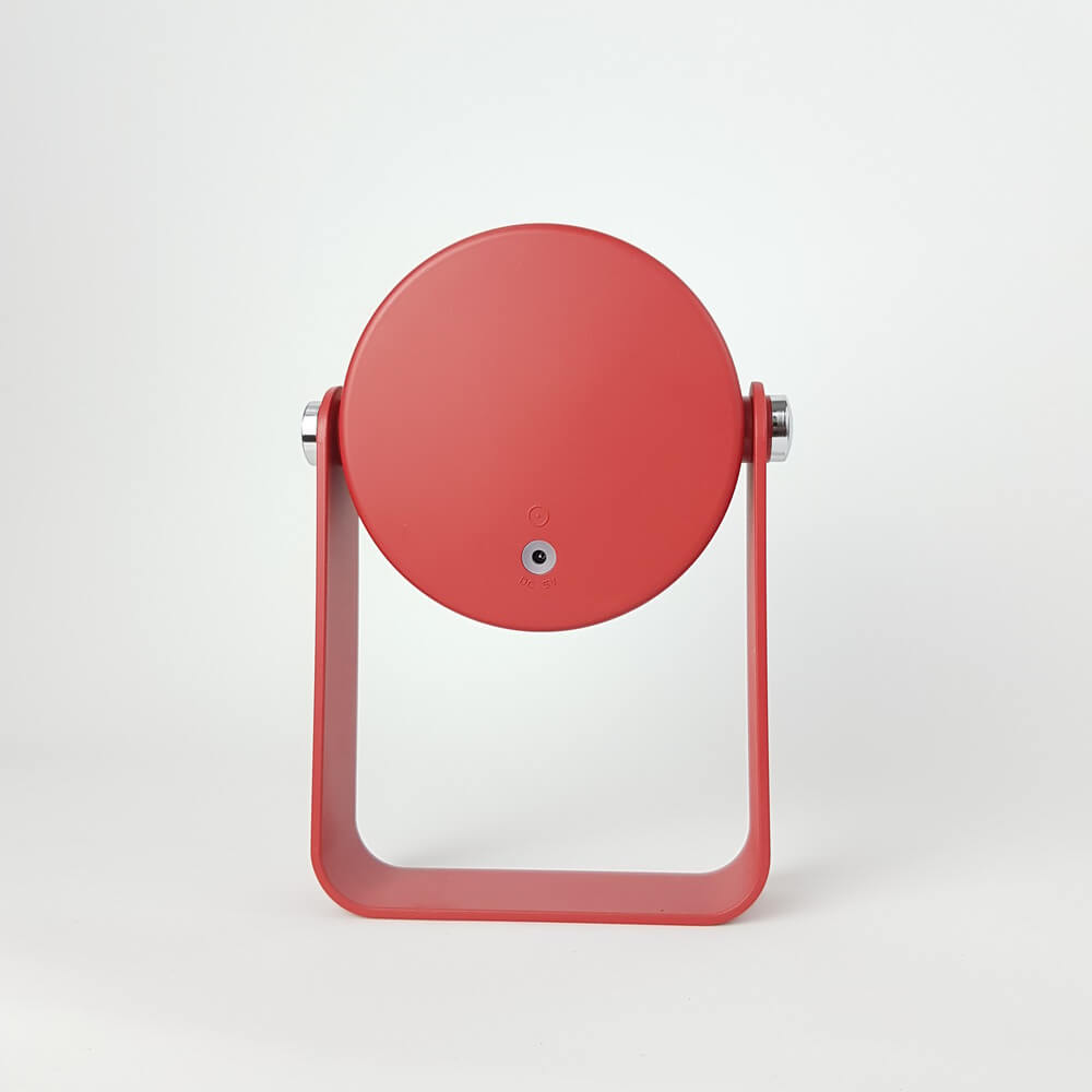 Wireless table lamp. Red color.