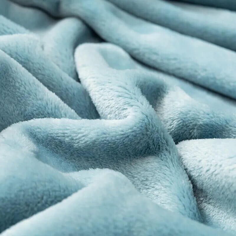Manta polar azul para sofá y cama, grande y tacto suave. – Oma Home