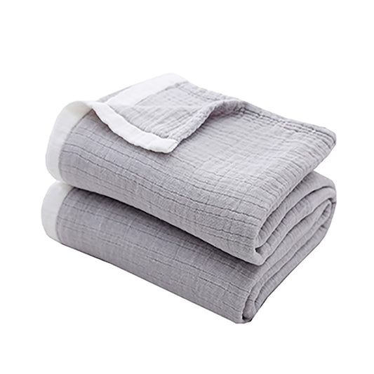 Colcha algodón color gris claro. - Oma Home