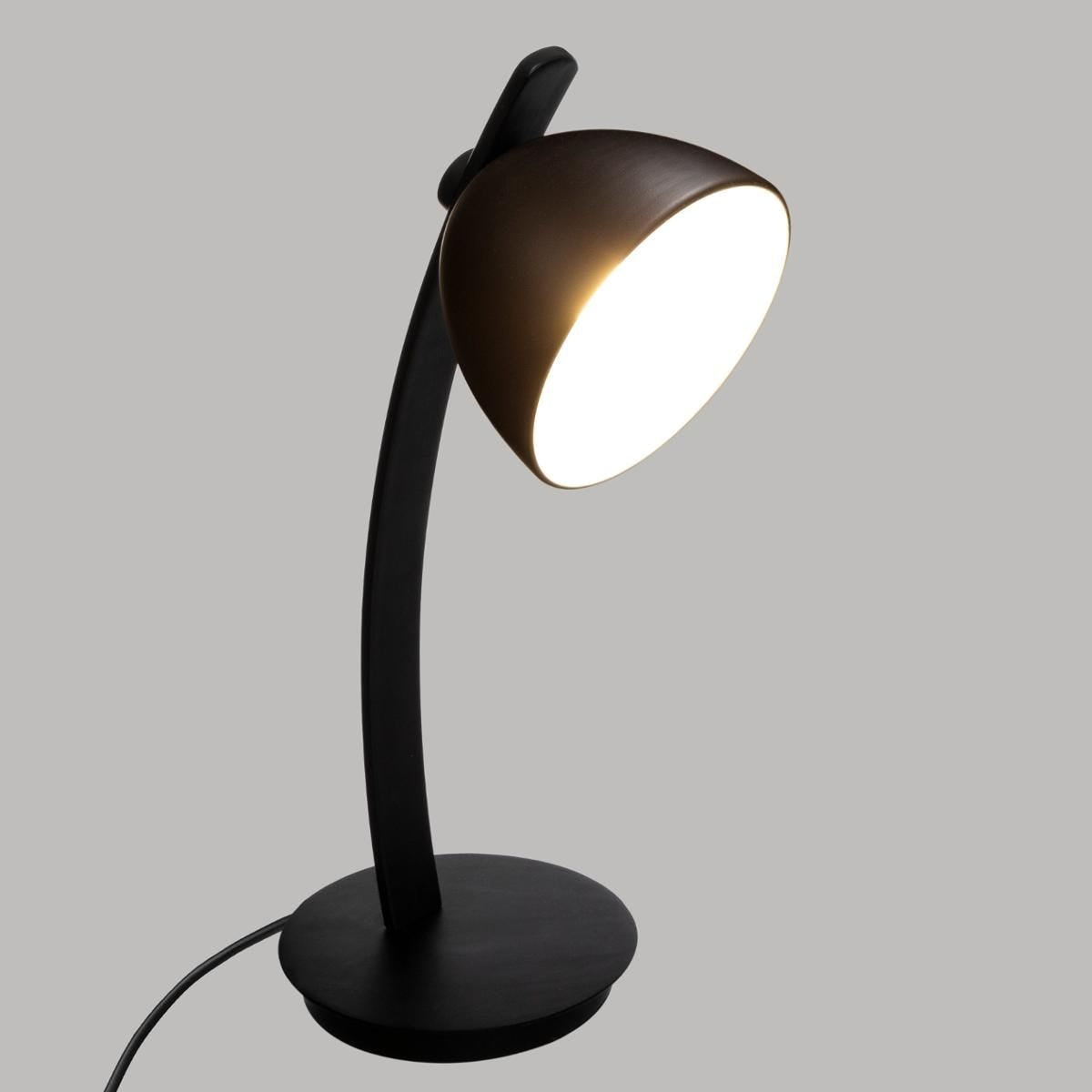 Lámpara de mesa tipo arco de color negro. Altura 53cm - Oma Home