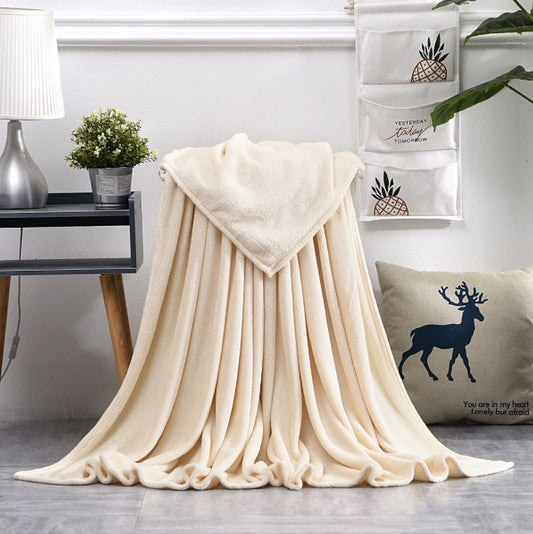 Basic beige fleece blanket