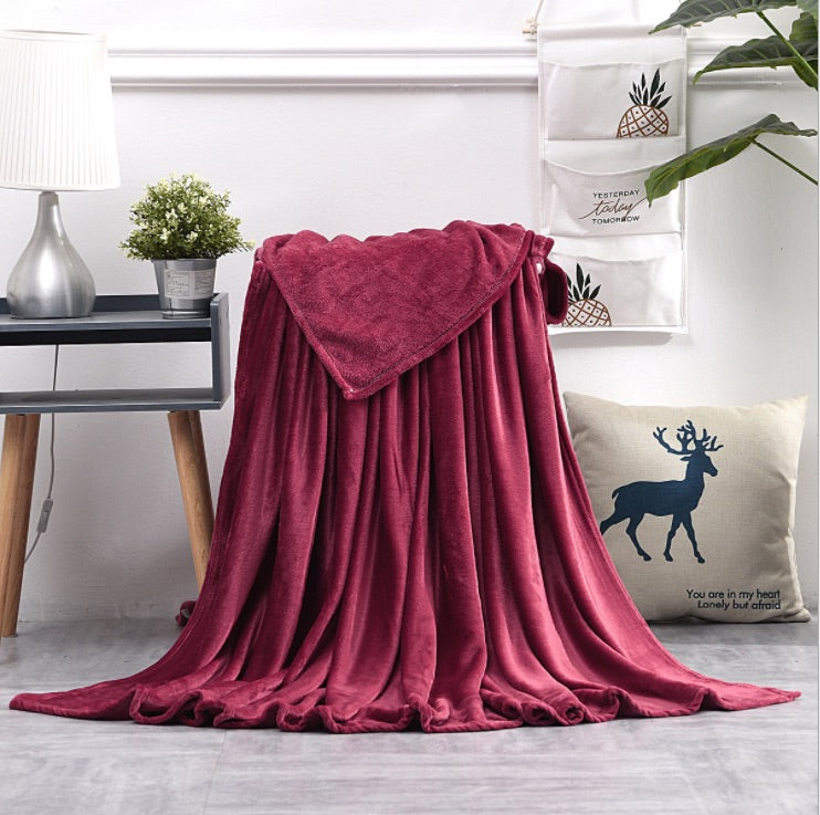 Basic red fleece blanket