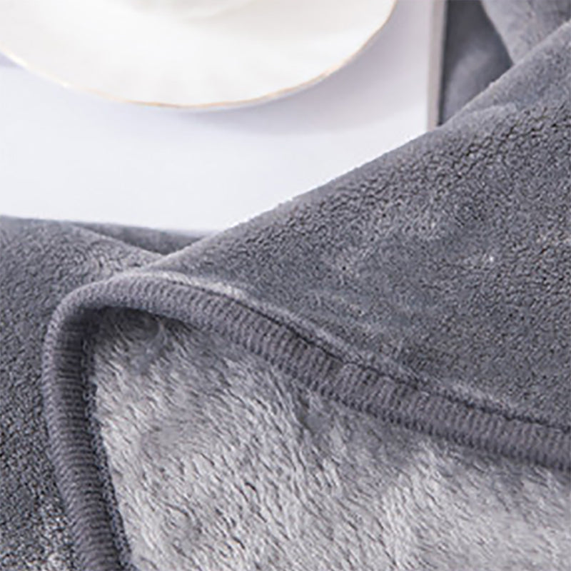 Soft fleece blanket. Gray.
